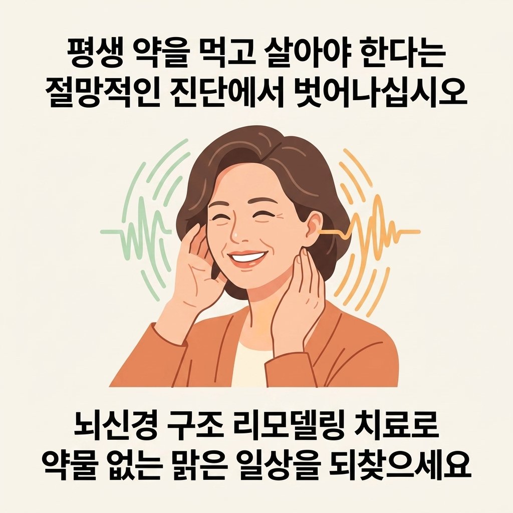이명 완치 단약 성공 뇌신경 구조 리모델링 여성 모델 클로징