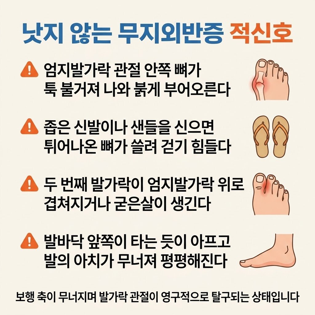 무지외반증 증상 통풍 자가진단 1x4 리스트