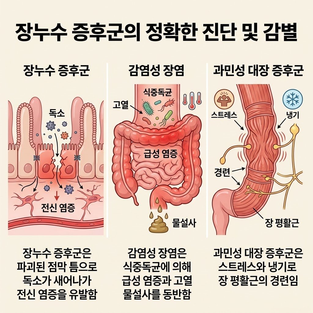 여름철 잦은 배앓이 장누수 증후군 진단 감별 감염성 장염 과민성 대장