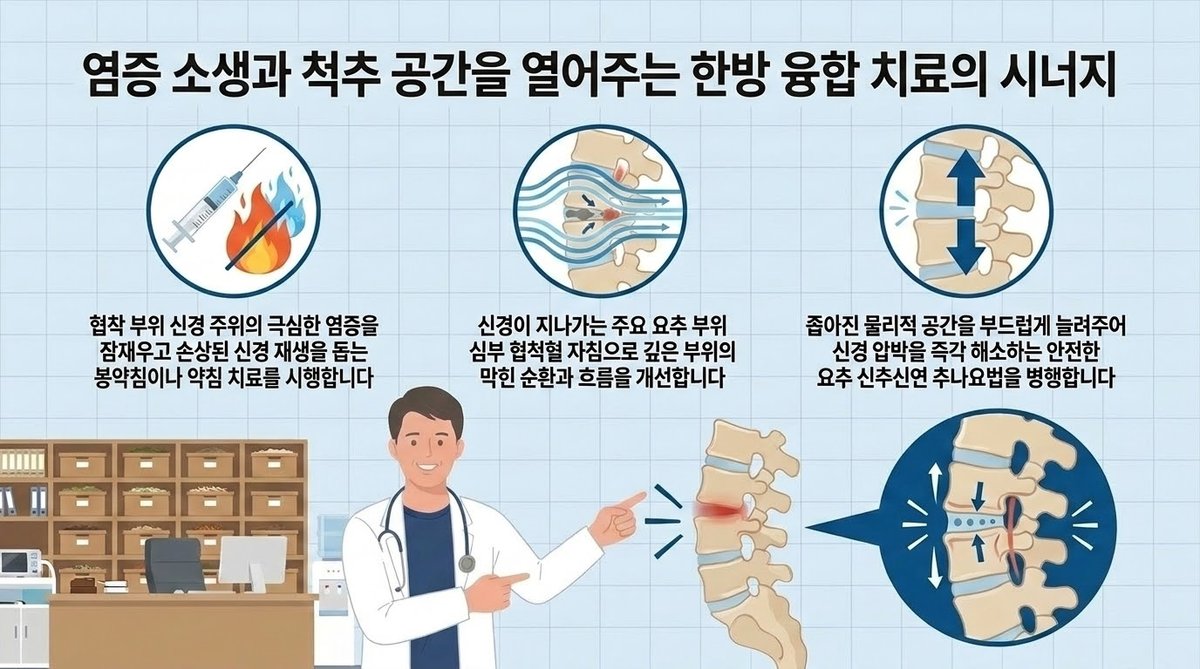 추나요법 약침 척추관 협착증 한의학 통합 시너지 치료