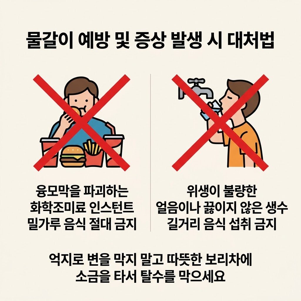 해외여행 물갈이 예방 방법 증상 발생 시 대처법 장누수 증후군 인스턴트 밀가루 금지