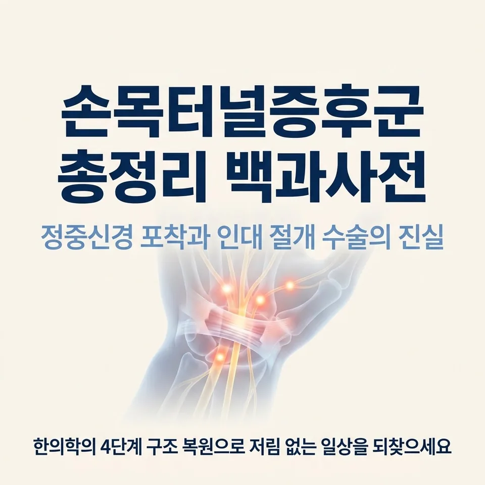 손목터널증후군 수근관 신경 압박 실루엣