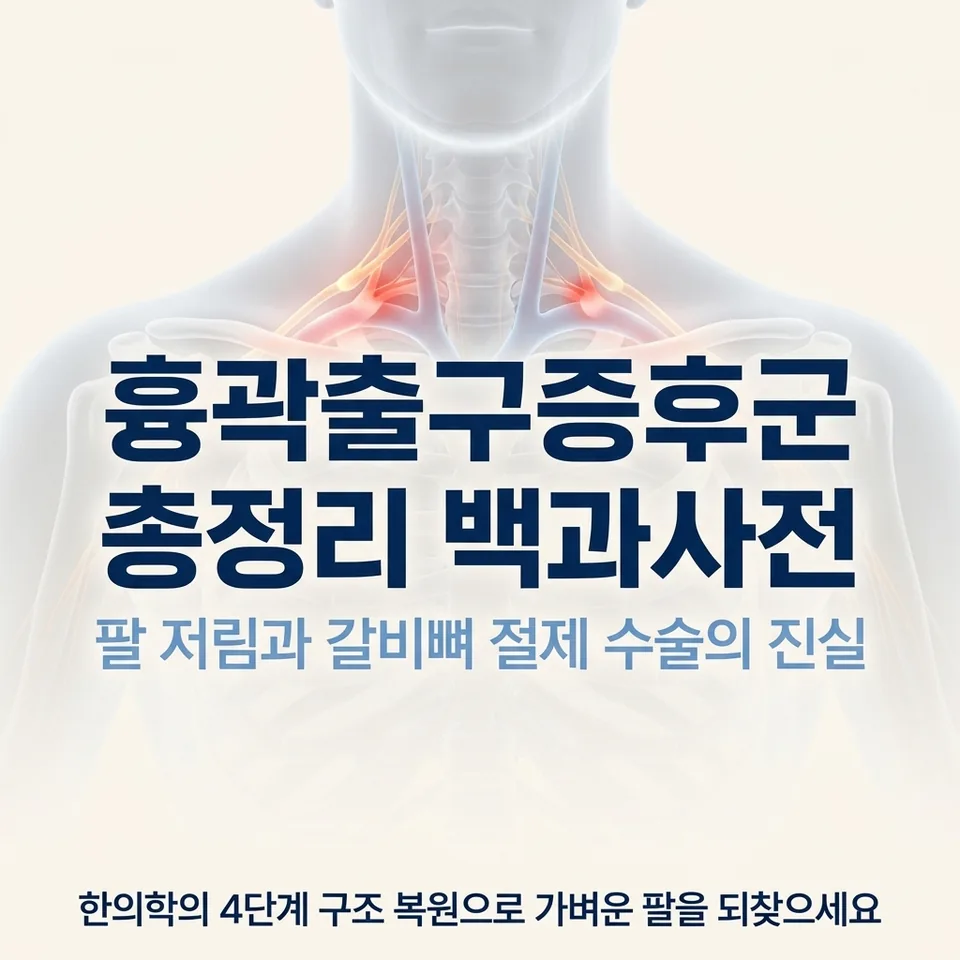 흉곽출구증후군 상완신경총 신경 혈관 압박 실루엣