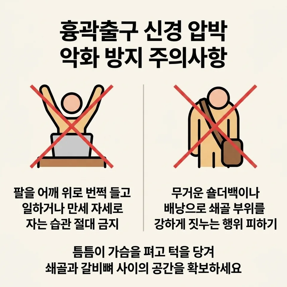 금기 행동 및 생활 관리