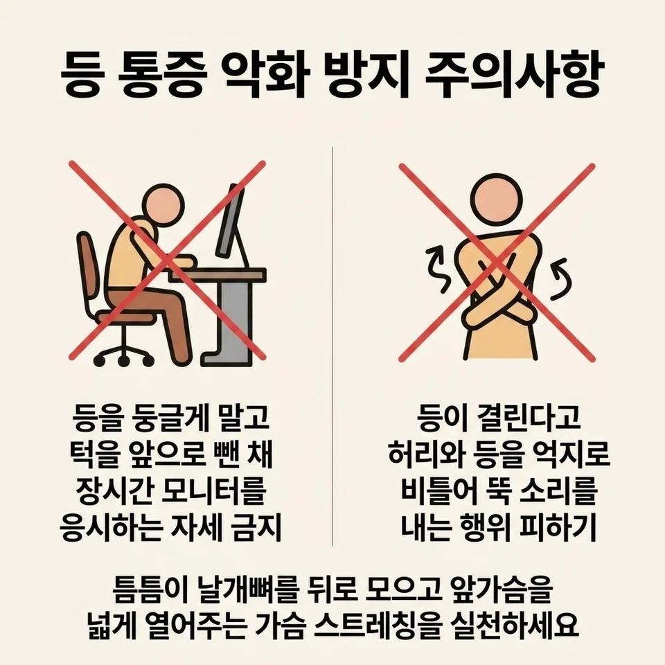 금기 행동 및 생활 관리