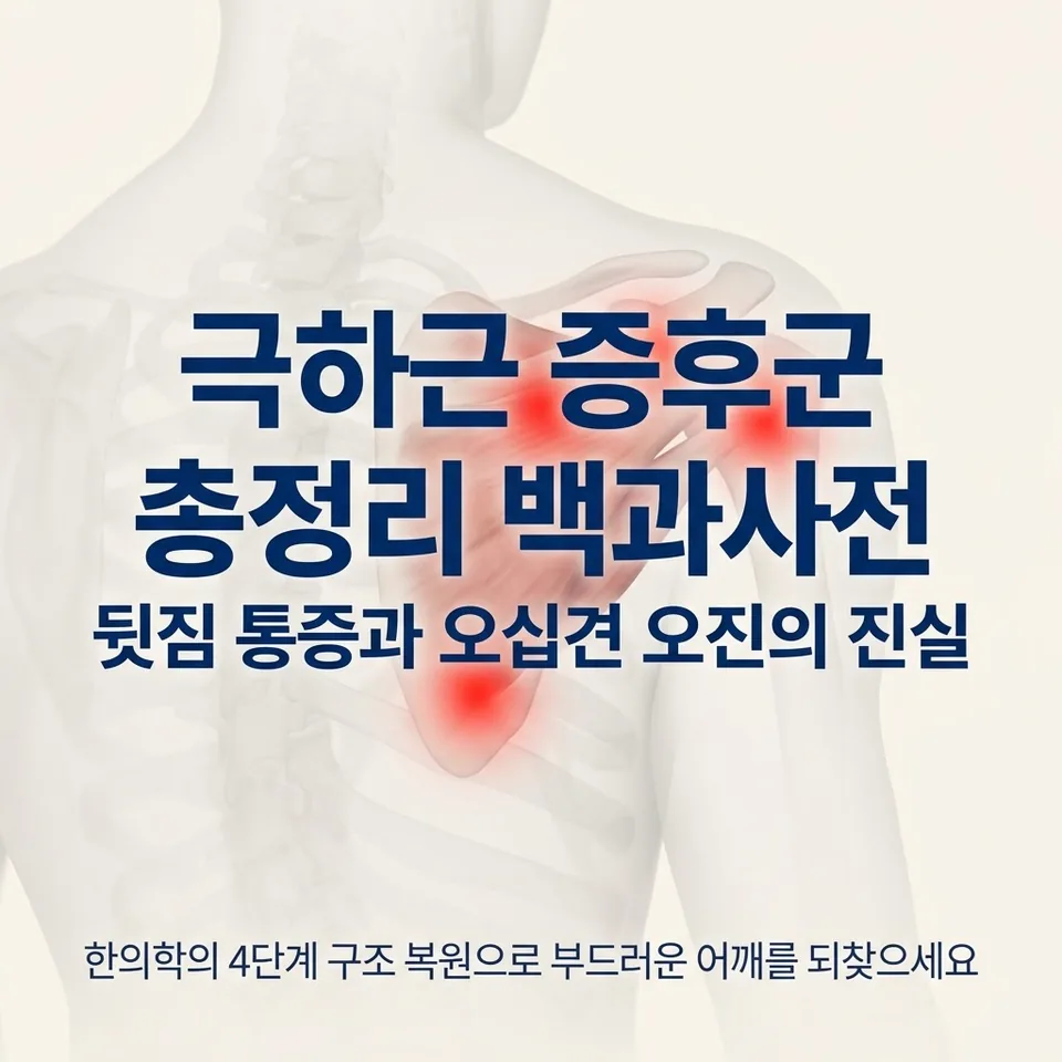 극하근 증후군 어깨 후면 해부학 실루엣