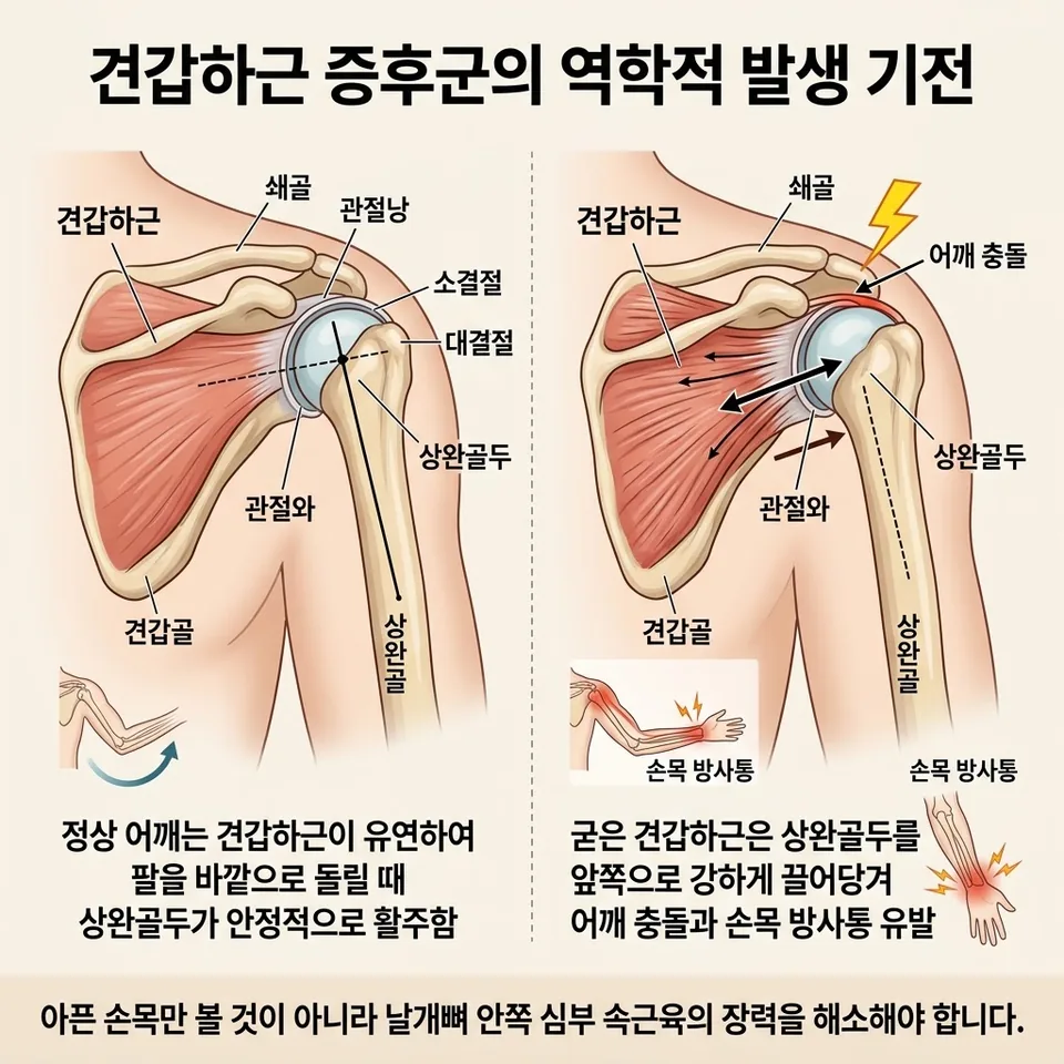 견갑하근 발생 기전