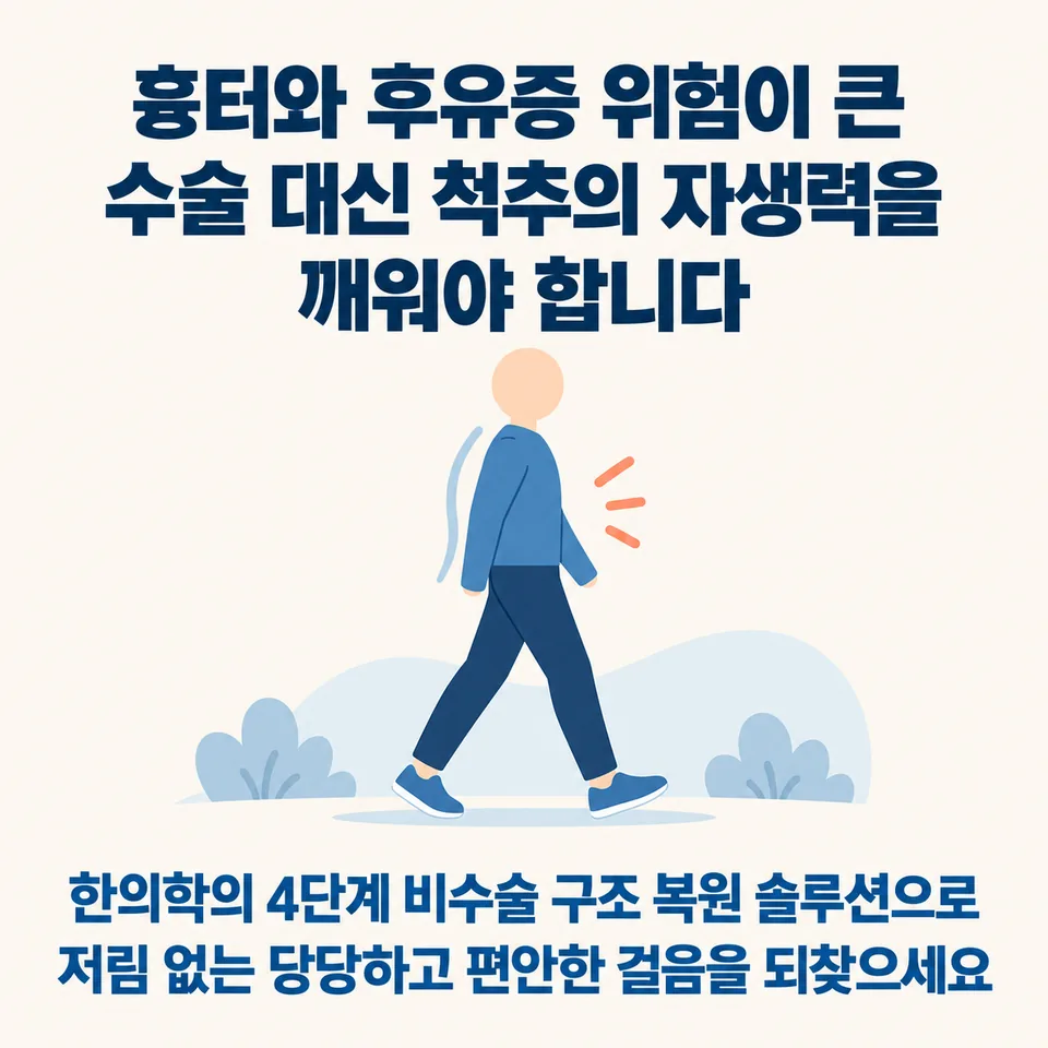 수술 없이 저림 없는 가뿐한 걸음을 되찾은 모습