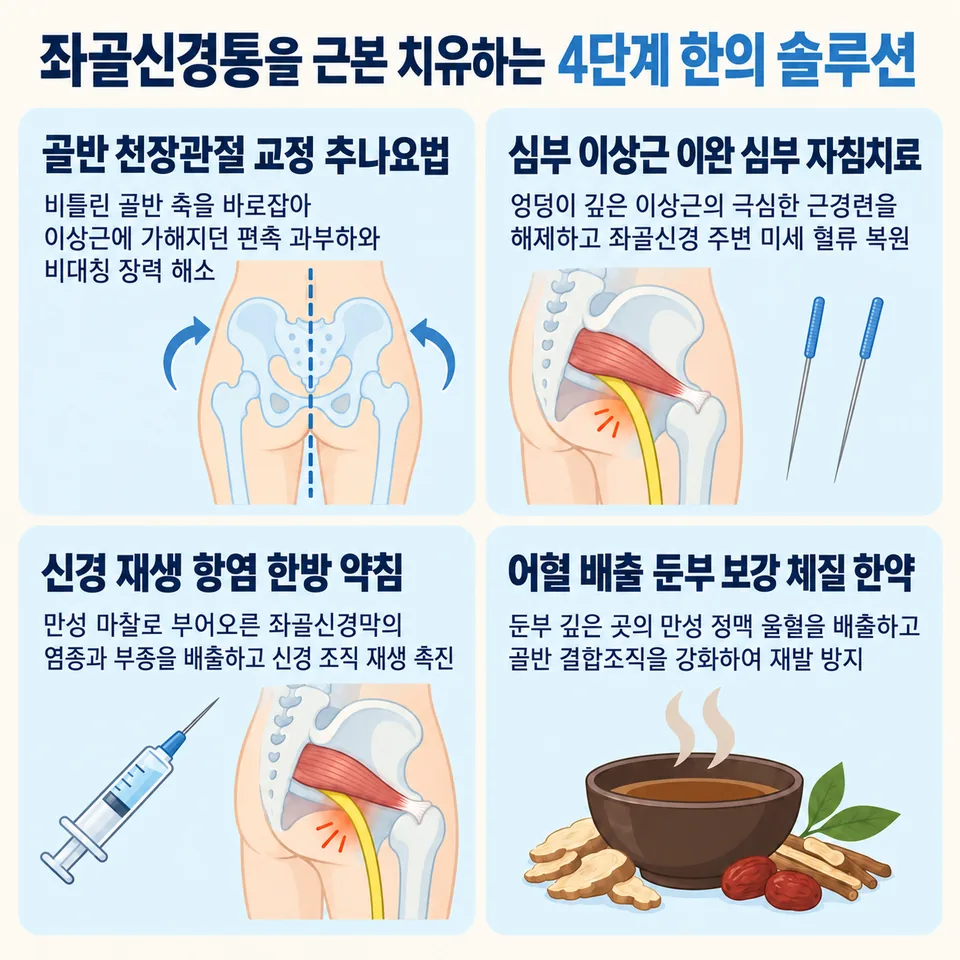 4단계 비수술 좌골신경통 한의 솔루션