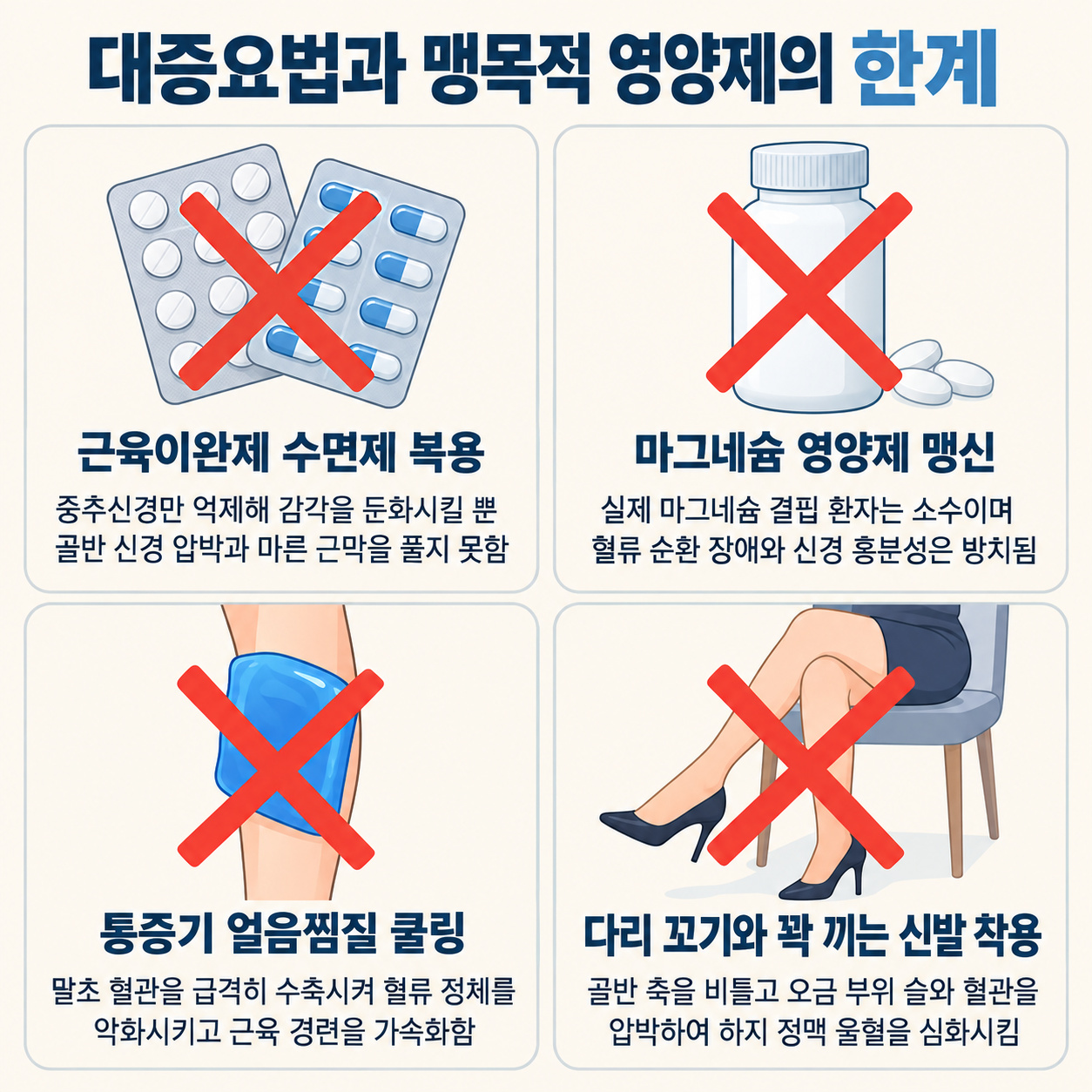 대증요법 및 마그네슘 맹신의 한계 비판