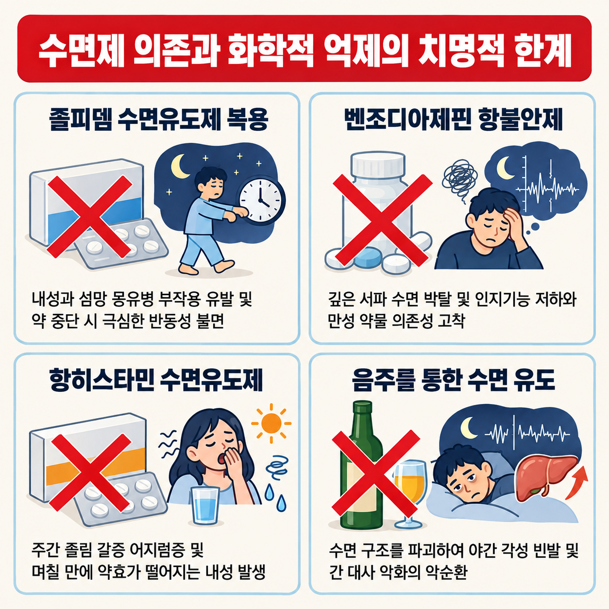 수면제 의존과 화학적 억제의 치명적 한계
