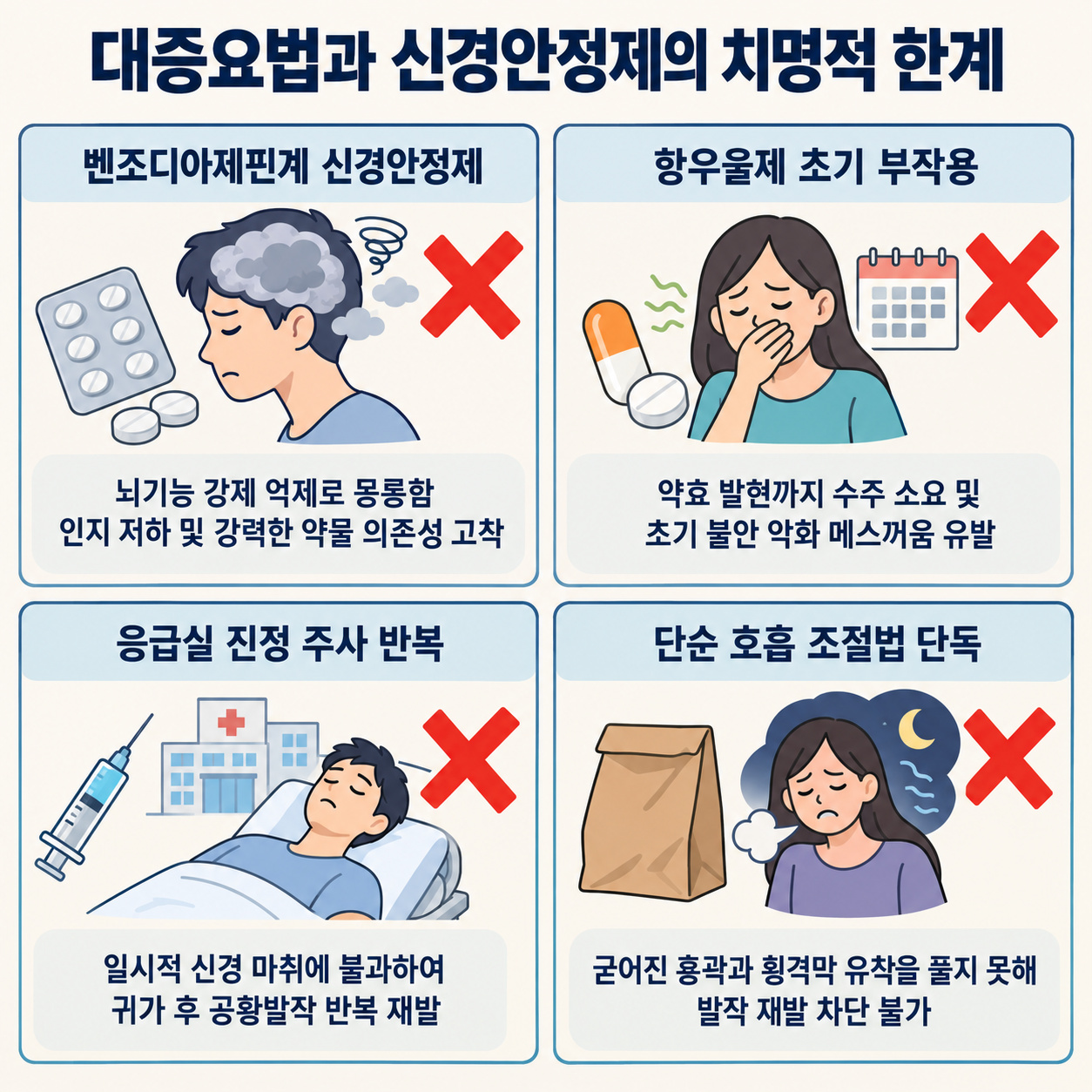 대증요법과 신경안정제의 치명적 한계 4가지