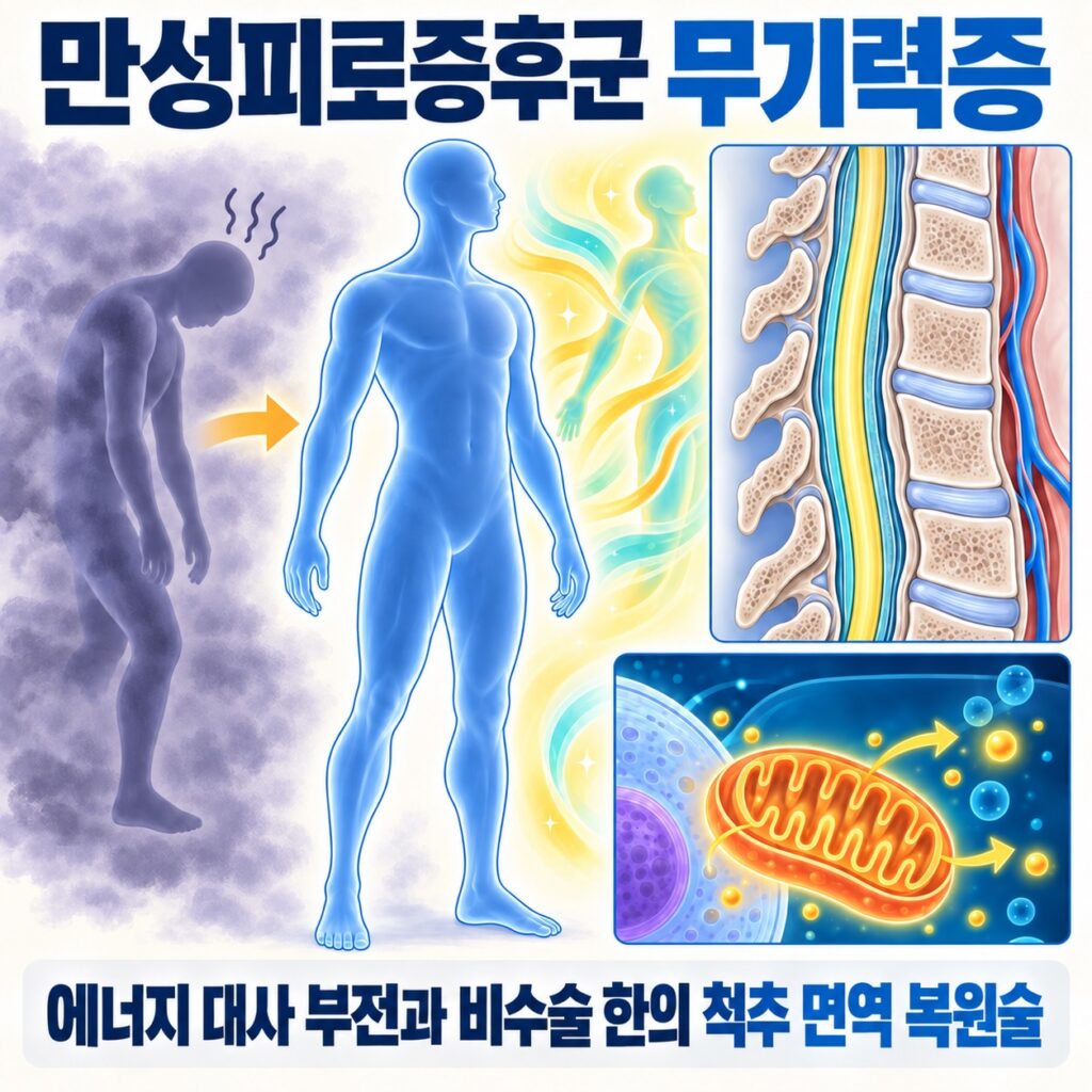 만성피로증후군 비수술 척추 면역 복원술 인포그래픽