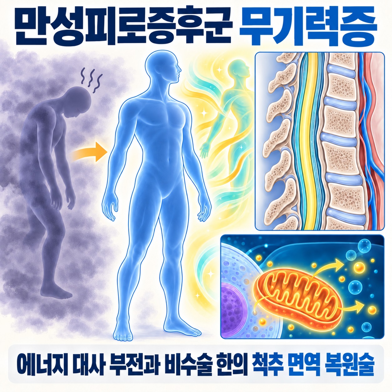 만성피로증후군 비수술 척추 면역 복원술 인포그래픽